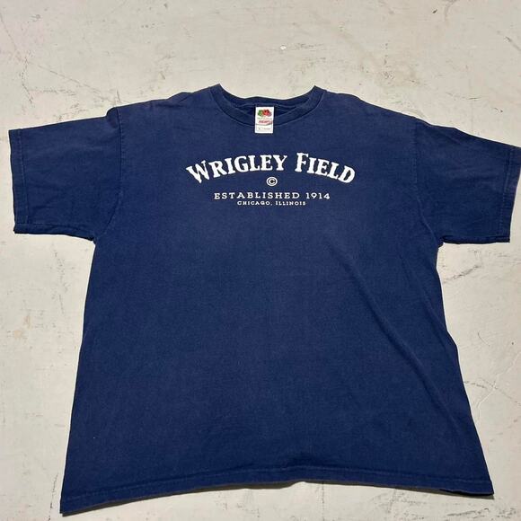 Wrigley Field Est. 1914 Chicago Cubs T-Shirt - Fruit of the Loom Heavy Tag - Picture 1 of 4